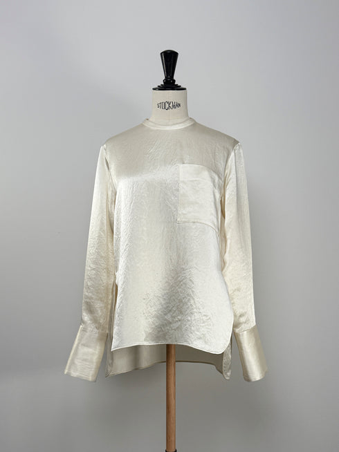 plain satin shirt